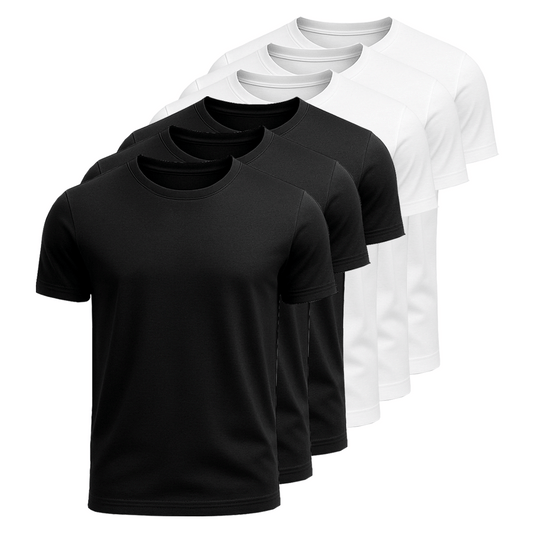 Kit 6 Camisetas Algodão Egípcio